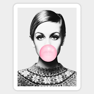 Twiggy print, celebrity, Scandinavian, Nordic, Trendy print, Styled, Scandinavian art, Modern art, Wall art, Print, Minimalistic, Modern Sticker